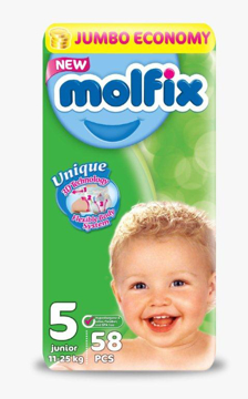 Picture of Molfix Jumbo Junior 58 Diapers