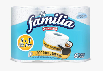 Picture of Familia Compressed Roll Toilet 6 Roll