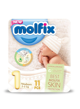 Picture of Molfix Diapers New Born 11 pcs 2-5 kg