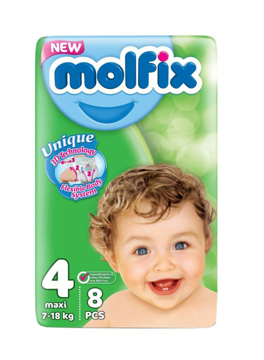 Picture of Molfix Diapers Maxy 8pic 7-18 kg
