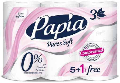 Picture of Papia Pure & Soft 5+1 Roll Free