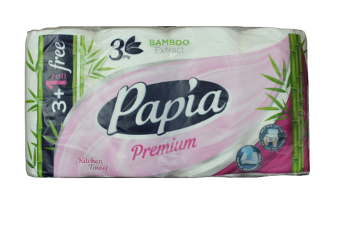 Picture of Papia Kitchen Towel 3 ply Premium Bamboo 3+1 Free