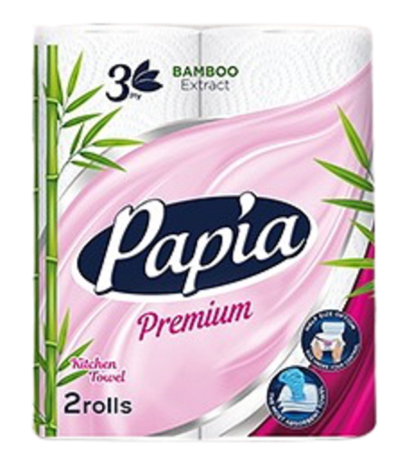 Picture of Papia KitchenTowel 2 Rolls Bamboo Extract