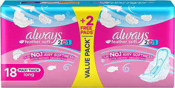 Picture of Always Value Pack Maxi Thick Long 18 Pads