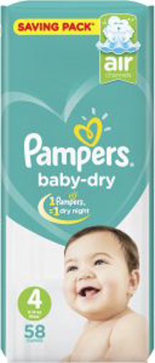 Picture of Pampers Diapers Jumbo Large 58 P Size 4