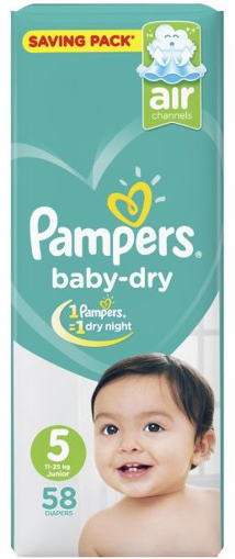 Picture of Pampers Diapers Economic Jumbo Extra 58 P Size5