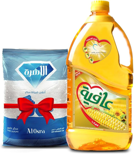 Picture of Afia Sunflower Oil + Al Osra Sugar 1kg free
