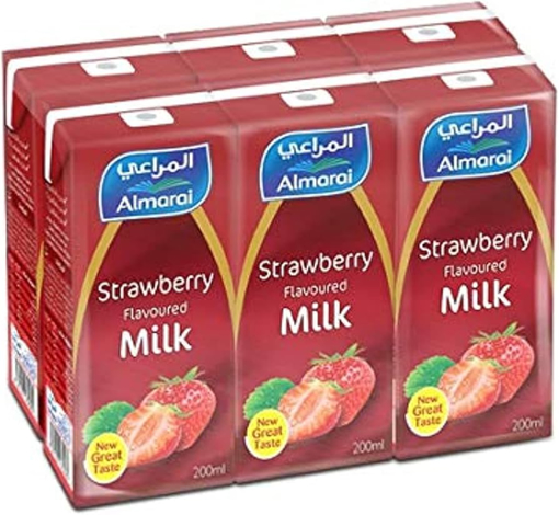 Picture of Almarai Strawberry Milk 200 ml 5+1 Free