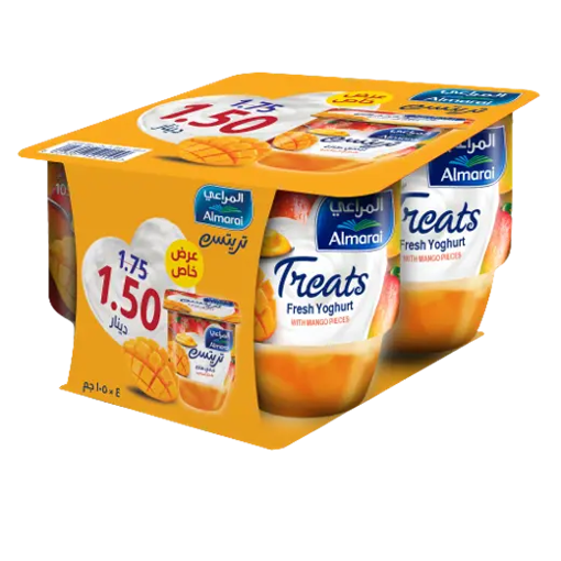 Picture of Almarai Treats Yogurt Mango 110gm 3+1