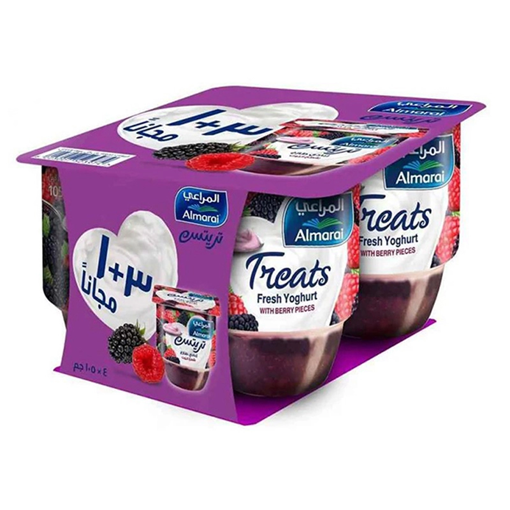 Picture of Almarai Treats Fresh Yoghurt with Berry 3 + 1 Pcs