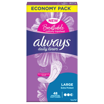 Picture of Always Daily Liners Sanitary Pads L 48 Pcs