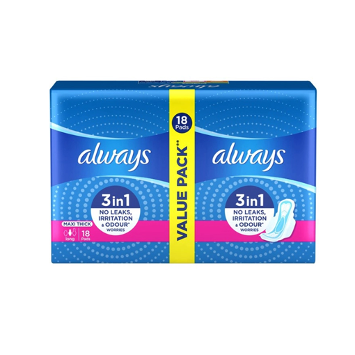 Picture of Always Protect Plus Maxi Thick 18 Pads Long