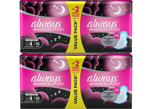 Picture of Always Dreamzzz Maxi Thick Extra Long 32 pcs