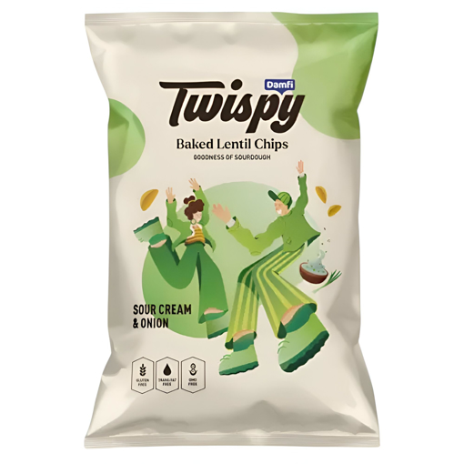 Picture of Twispy Baked Lentil Chips Sour Cream & Onion 60gm