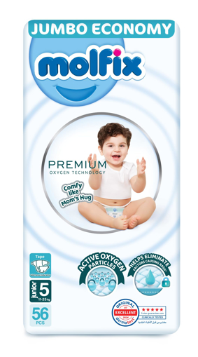 Picture of Molfix PremiumJumbo Economy Diapers 56 pcs Size 5